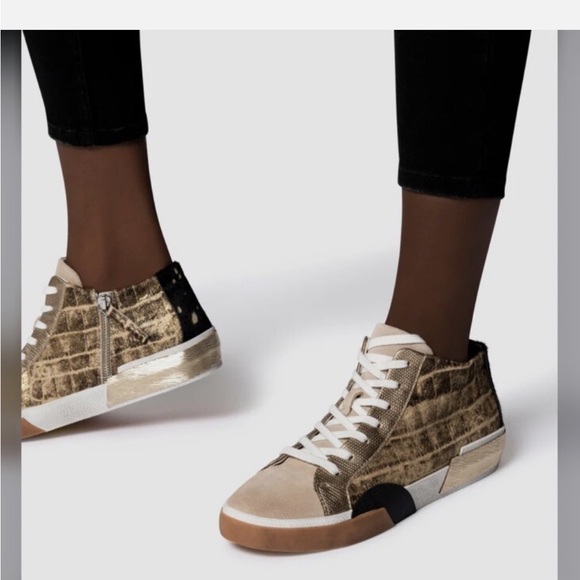 🆕 Dolce Vita Zoel Mixed Media High-top Sneakers Sz 8.5 - Picture 12 of 12